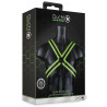 Ouch! Glow Harnais phosphorescent Cross Glow Noir-Vert Néon